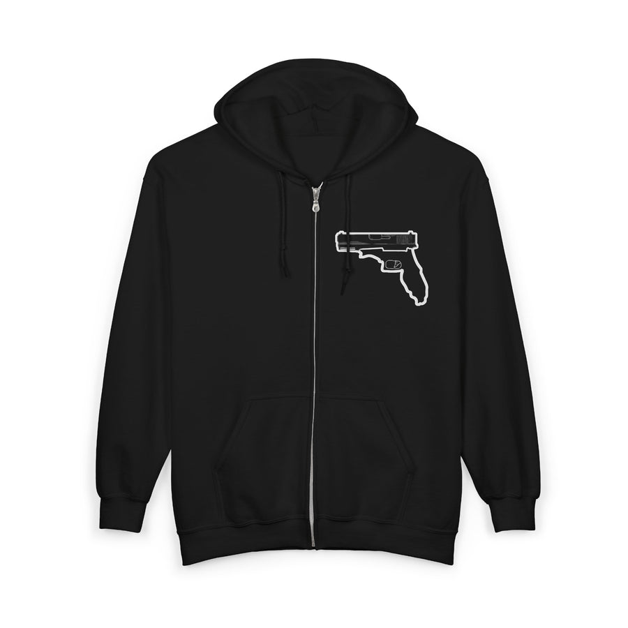 GUNSHINESTATE full-zip fleece hoodie by 5ive6ix1ne